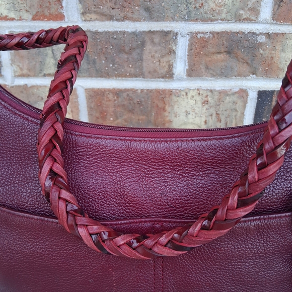 💓Brighton Barbados Ziptop Hobo Bag In Rasberry - Picture 4 of 14